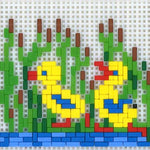Stickit-Pixel 2 Enten im Schilf