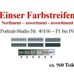 Sortiment Farbstreifen Einser Portrait Studio
