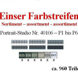 Sortiment Farbstreifen Einser Portrait Studio