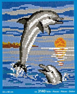 Stecksystem Delfine mit Sonne