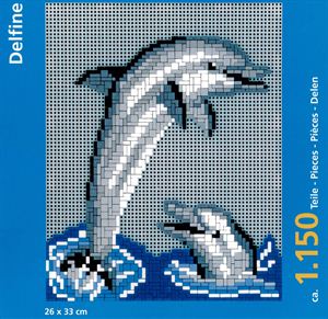 Stecksystem Zwei Delfine im Wasser