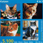 Stecksystem Katzen Köpfe 4 in 1