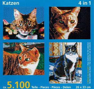 Stecksystem Katzen Köpfe 4 in 1