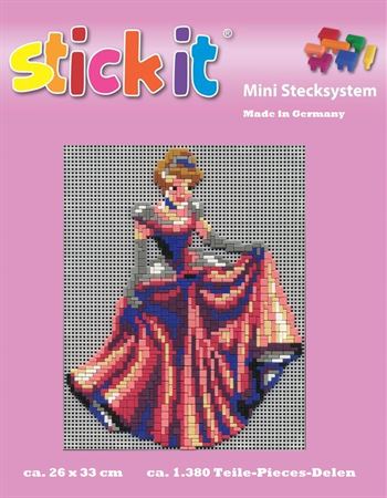 Stecksystem Prinzessin pink Motiv 1 mit XXL-Steckvorlage