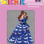 Stecksystem Prinzessin blau Motiv 2 mit XXL-Steckvorlage