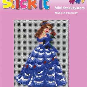 Stecksystem Prinzessin blau Motiv 2 mit XXL-Steckvorlage