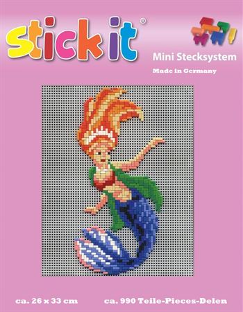 Stecksystem Prinzessin Meerjungfrau Motiv 4 mit XXL-Steckvorlage