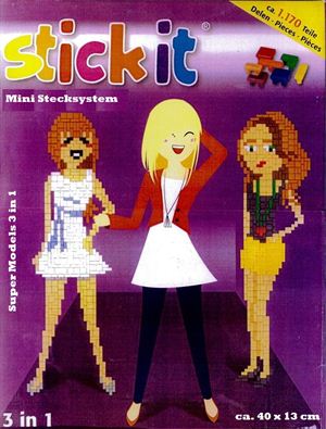 Stecksystem Super Models 3 in 1 mit XXL-Steckvorlage