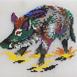 Stecksystem Wildsau mit XXL-Steckvorlage