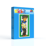 Stecksystem Junge mit blauen Schal mit XXL-Steckvorlage