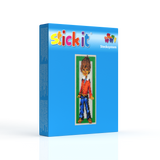 Stecksystem Junge mit roter Jacke mit XXL-Steckvorlage