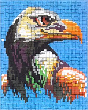 Stecksystem Seeadler voll ausgesteckt mit XXL-Steckvorlage