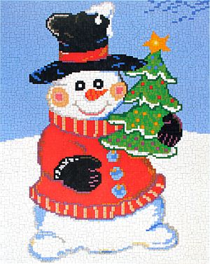 Stickit Mini Stecksystem Schneemann mit XXL-Steckvorlage