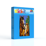 Stecksystem Pferd mit Fohlen mit XXL-Steckvorlage