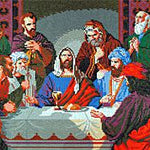 Stecksystem Das letzte Abendmahl XXL Motiv mit XXL-Steckvorlage