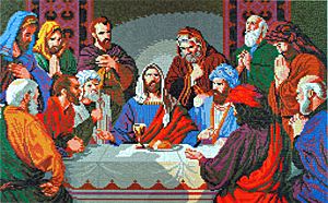 Stecksystem Das letzte Abendmahl XXL Motiv mit XXL-Steckvorlage