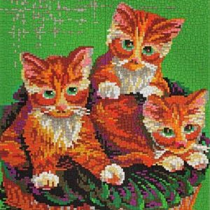 Stecksystem Katzenbabys mit XXL-Steckvorlage