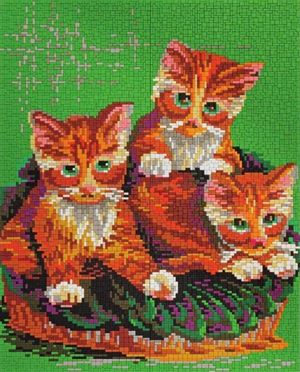 Stecksystem Katzenbabys mit XXL-Steckvorlage