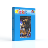 Stecksystem Wildschwein mit Ferkel mit XXL-Steckvorlage