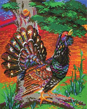 Stecksystem Auerhahn mit XXL-Steckvorlage