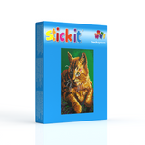 Stecksystem Katze liegend mit XXL-Steckvorlage