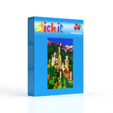 Stecksystem Schloss Neuschwanstein im Sommer XXL Motiv mit XXL-Steckvorlage