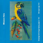 Stecksystem blauer Ara mit XXL-Steckvorlage