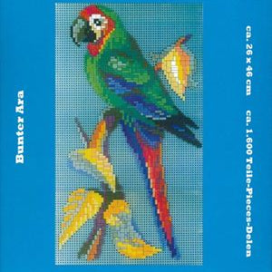 Stecksystem bunter Ara mit XXL-Steckvorlage