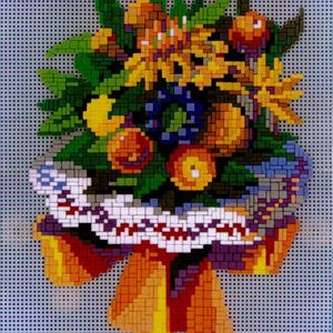 Stecksystem Blumenstrauß Motiv 2 mit XXL-Steckvorlage