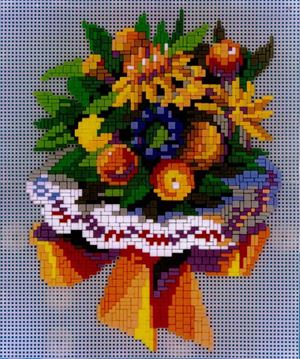 Stecksystem Blumenstrauß Motiv 2 mit XXL-Steckvorlage