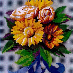 Stecksystem Blumenstrauß Motiv 3 mit XXL-Steckvorlage