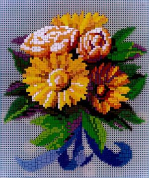 Stecksystem Blumenstrauß Motiv 3 mit XXL-Steckvorlage