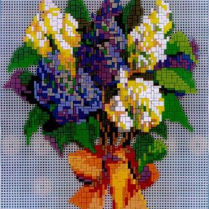 Stecksystem Blumenstrauß Motiv 4 mit XXL-Steckvorlage