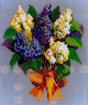 Stecksystem Blumenstrauß Motiv 4 mit XXL-Steckvorlage