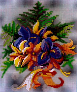 Stecksystem Blumenstrauß Motiv 5 mit XXL-Steckvorlage