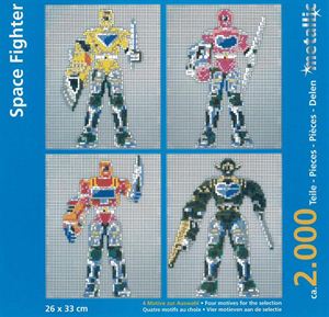 Stecksystem Space Fighter 4 in 1 mit Metallic Steine