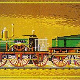 Stecksystem Dampflokomotive Nürnberger Adler mit XXL-Steckvorlage