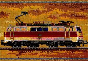 Stecksystem E-Lok DB 111 mit XXL-Steckvorlage