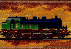 Stecksystem Dampflok KW STE 18 mit XXL-Steckvorlage