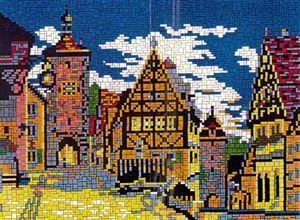 Stecksystem Rothenburg ob der Tauber "Malerwinkel" mit XXL-Steckvorlage