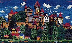 Stecksystem Schloss Braunfels (Hessen) mit XXL-Steckvorlage