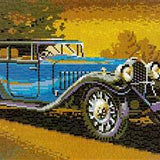 Stecksystem Horch blau (Oldtimer) mit XXL-Steckvorlage
