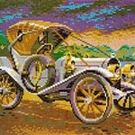 Stecksystem Opel Doktorwagen (Oldtimer) mit XXL-Steckvorlage