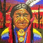 Stecksystem Sioux Häuptling Red Cloud (Indianer) mit XXL-Steckvorlage