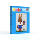 Stickit-Pixel Osterhase in Blumenwiese