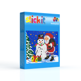 Stickit Weihnachtsmann mit Schneemann