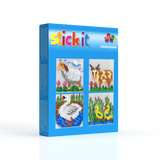 Stickit-Pixel Weide und Wasser 4 in 4