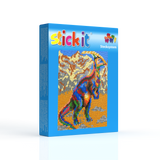 Stickit-Pixel Parasaurolophus mit Landschaft