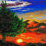 Stecksystem Abendstille mit XXL-Steckvorlage