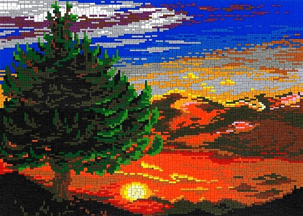 Stecksystem Abendstille mit XXL-Steckvorlage